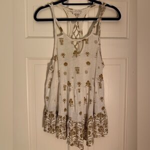 Free people tank top - linen cotton blend (medium)